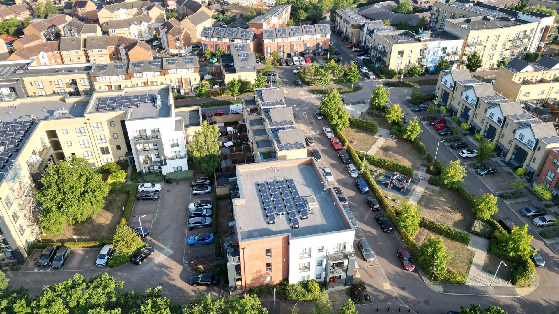 Fotografija iš oro rytų Londone iš Drone Studio