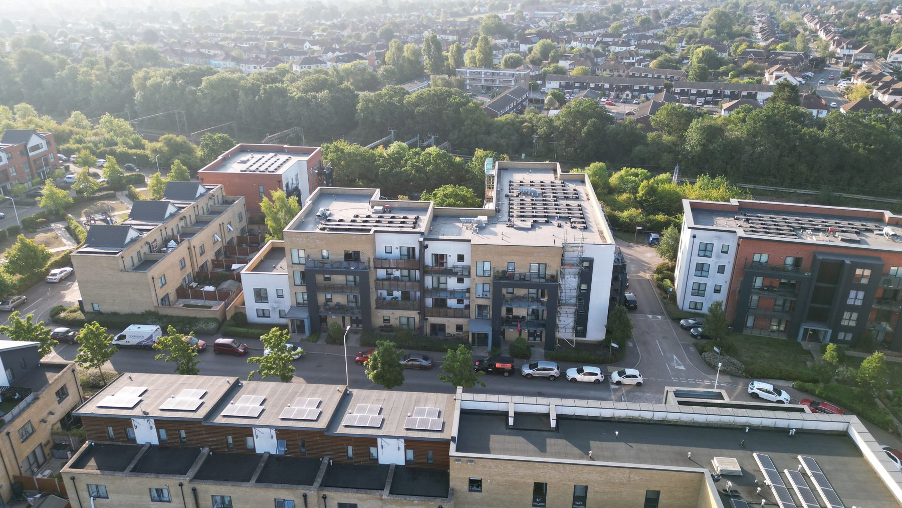 Fotografija iš oro rytų Londone iš Drone Studio