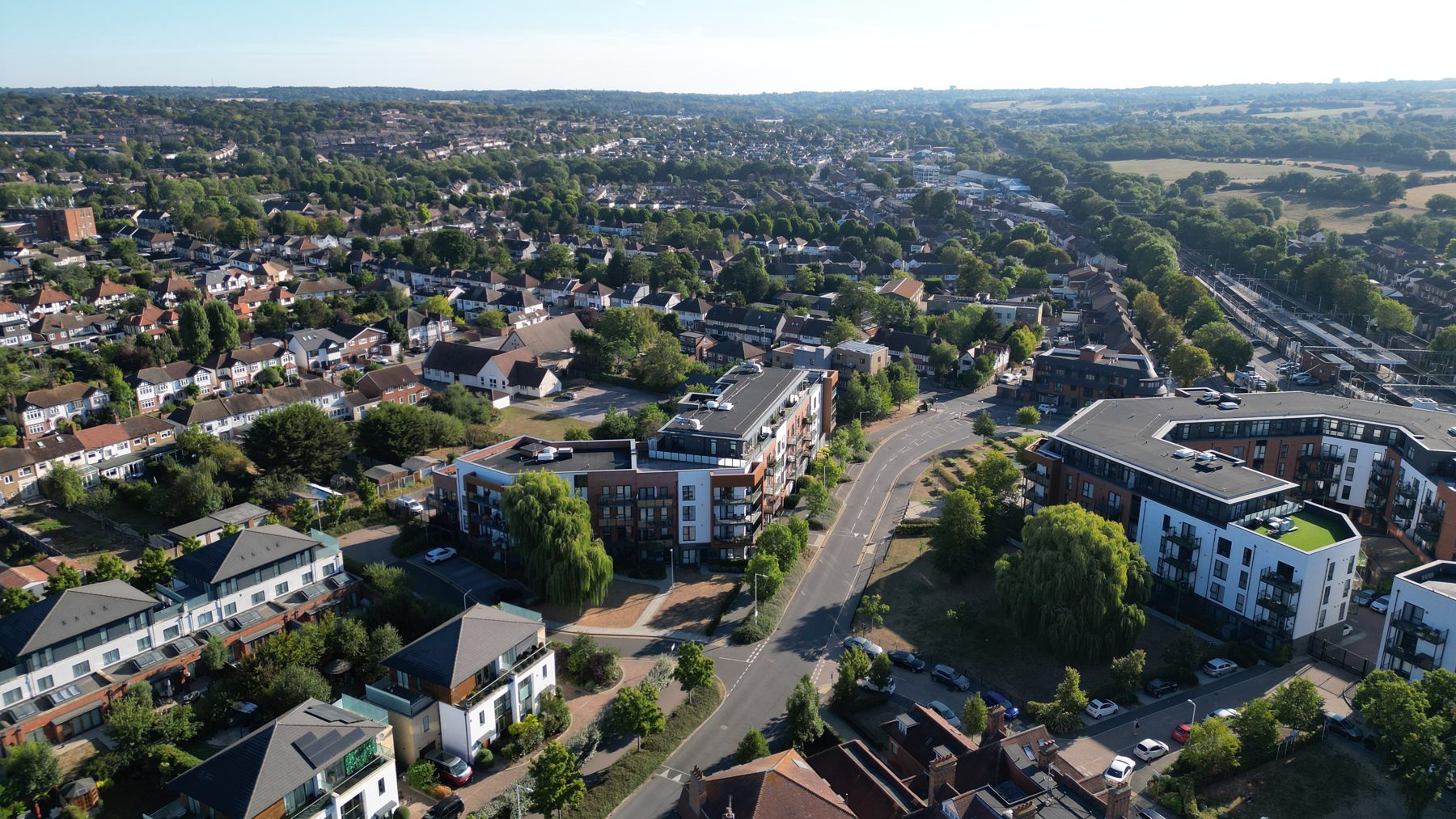 Fotografija iš oro rytų Londone iš Drone Studio