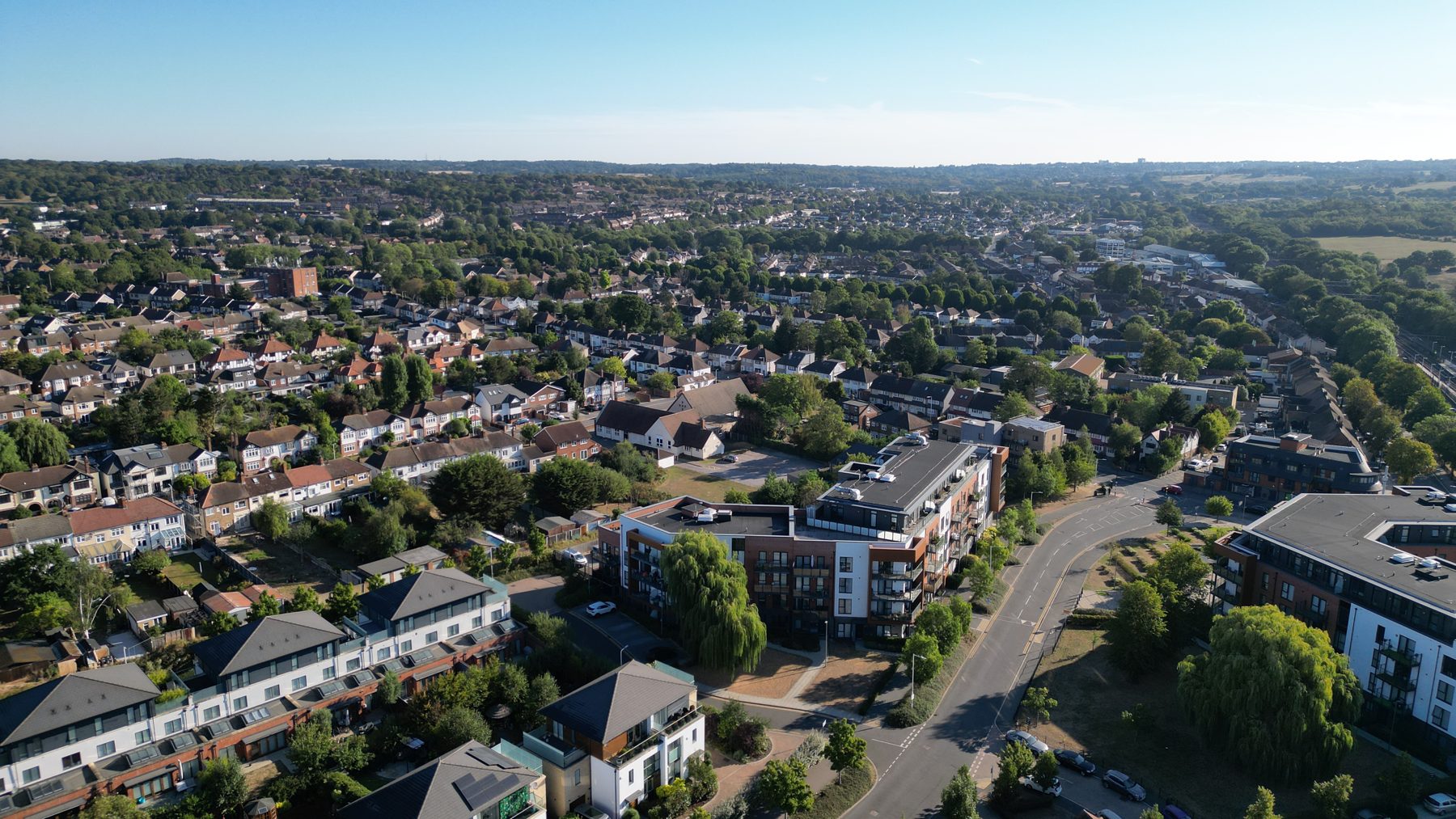 Fotografija iš oro rytų Londone iš Drone Studio